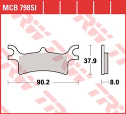 Brake pads MCB798SI TRW sinter, intended use offroad fits POLARIS_2