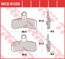 Brake pads MCB813SV TRW sinter, intended use route fits HARLEY DAVIDSON_2