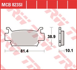 Brake pads MCB823SI TRW sinter, intended use offroad fits HONDA_1