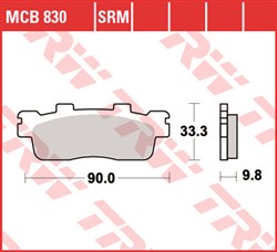 Brake pads MCB830 TRW organic, intended use offroad/route/scooters fits KAWASAKI; KYMCO_2