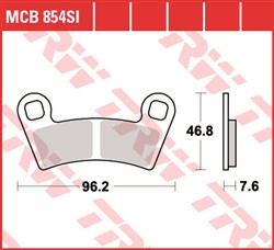 Brake pads MCB854SI TRW sinter, intended use offroad fits POLARIS_1