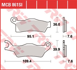 Brake pads MCB861SI TRW sinter, intended use offroad fits CAN-AM_1