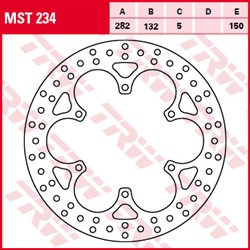 Brake disc MST234 front fixed TRW 282/132/5mm/150mm_1