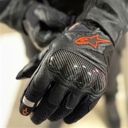 Gloves touring ALPINESTARS SMX-1 AIR V2 colour black/fluorescent/red_1