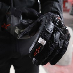 Gloves touring ALPINESTARS SMX-1 AIR V2 colour black/fluorescent/red_2