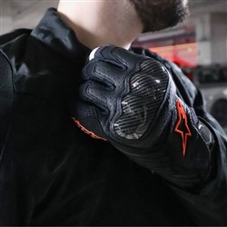 Gloves touring ALPINESTARS SMX-1 AIR V2 colour black/fluorescent/red_3
