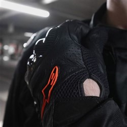 Gloves touring ALPINESTARS SMX-1 AIR V2 colour black/fluorescent/red_4