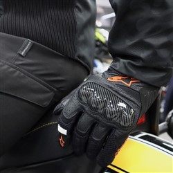 Gloves touring ALPINESTARS SMX-1 AIR V2 colour black/fluorescent/red_5