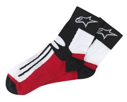 Thermo-active socks ALPINESTARS RACING ROAD SHORT type unisex, colour black/red/white_0