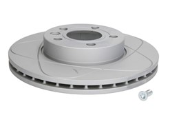 Brake disc ATE PowerDisc (1 pcs) front L/R fits FORD GALAXY I; SEAT ALHAMBRA; VW SHARAN