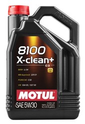 Dzinēja eļļa MOTUL 8100 X-CLEAN+ 5W30 5L