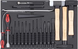 Wkładka z narzędziami z wyposażeniem 21szt. typ wkładki piankowa