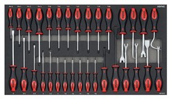 Wkładka z narzędziami z wyposażeniem 32szt. typ wkładki piankowa