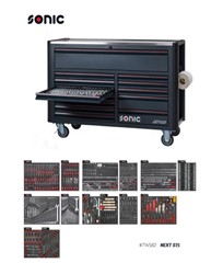 Tool trolley/box with equipment, number of tools 1045 pcs, number of equipped drawers 13, insert tray type: foam (SFS), series NEXT/S15, colour graphite/grey (number of all drawers: 13)_0