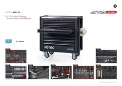 Įrankių vežimėlis su įrankiais SONIC 757578