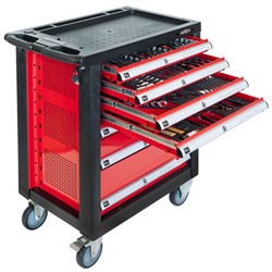 Tool trolley/box with equipment, 217 pcs