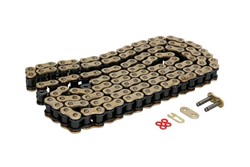 Łańcuch 428 HPO standard, liczba ogniw 134 złoty, sposób łączenia spinka