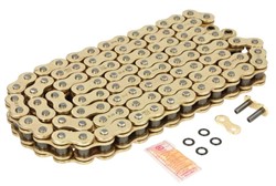 Chain 525 ZVMX hiper-reinforced, number of links 104 golden, connection type rivet point