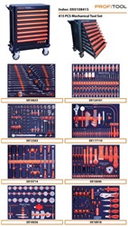 Tool trolley/box with equipment, 415 pcs