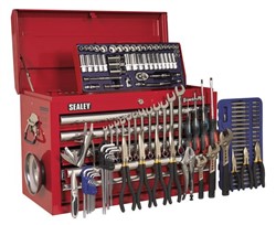 Įrankių dėžė su įrankiais 139vnt. su 5 stalčiais SEALEY SEA AP33059COMBO