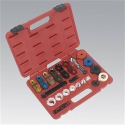 Tool kit for disconnecting fuel and A/C pipes