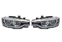 Headlamp black 444-11B5PXLDEM2 electric (LED) 2 pcs. set fits BMW 3 (F30, F80), 3 (F31)