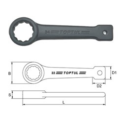 Wrenches box-end open-end, single-sided 12-angle_1