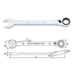 Wrenches combination / ratchet reversible_2