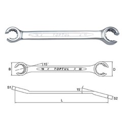 Double Ring Spanner box-end double-ended, open 12-angle_1
