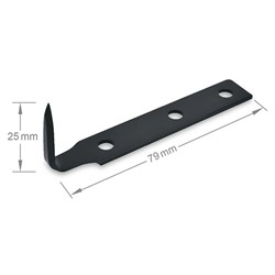 Knife blade for drawn knife, for glass cutting
