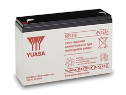 Barošanas akumulatoru baterija YUASA Auxilliary, Backup & Specialist NP12-6 6V 12Ah (151x50x98)_0