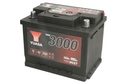 Auto akumulators YUASA YBX3000 SMF YBX3027 12V 62Ah 550A (243x175x190) 