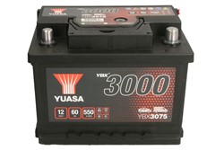 Akumulators YUASA YBX3000 SMF YBX3075 12V 60Ah 550A (243x175x175)_2