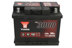 Akumulators YUASA YBX3000 SMF YBX3078 12V 62Ah 550A (243x175x190)_2