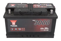Akumulators YUASA YBX3000 SMF YBX3110 12V 80Ah 760A (317x175x175)_2