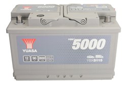 Akumulators YUASA YBX5000 Silver High Performance SMF YBX5115 12V 90Ah 800A (317x175x190)_2