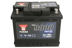 Akumulators YUASA START&STOP AGM; YBX9000 AGM Start Stop Plus YBX9027 12V 60Ah 640A (242x175x190)_2