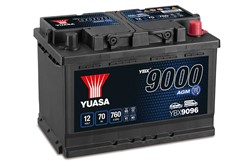 Akumulators YUASA START&STOP AGM; YBX9000 AGM Start Stop Plus YBX9096 12V 70Ah 760A (278x175x190)_0