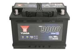 Akumulators YUASA START&STOP AGM; YBX9000 AGM Start Stop Plus YBX9096 12V 70Ah 760A (278x175x190)_3