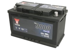 Akumulators YUASA START&STOP AGM; YBX9000 AGM Start Stop Plus YBX9115 12V 80Ah 800A (317x175x190)_0