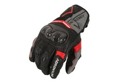 Gloves touring ADRENALINE HEXAGON PPE colour black/grey/red_1