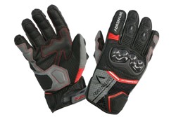 Gloves touring ADRENALINE HEXAGON PPE colour black/grey/red