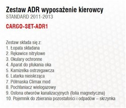 ADR komplektas CARGOPARTS CARGO-SET-ADR1_2