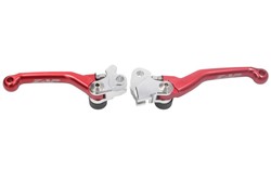 Brake and clutch lever (set) (red) fits SUZUKI