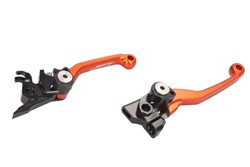 Brake and clutch lever (set) colour orange fits KTM