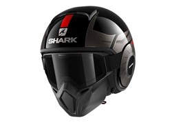 SHARK Otevřená přilba STREET-DRAK TRIBUTE RM, velikost L,antracit/černá/červená barva_0