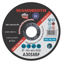 Šlifavimo diskai MAMMOOTH M.GM27.A30BF.115.6/B