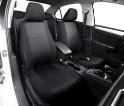Seat covers (black, front/rear, 5 headrest covers + 2 seat covers + 1 rear seat cover + 1 support cover), split seat_1