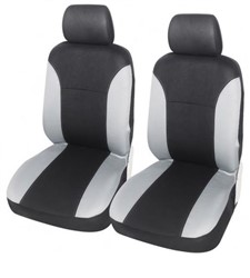 Seat covers, size: 1/2 (black/grey, front, 2 front seat covers, 2 headrest covers)