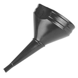 Funnel angular with a copper strainer, colour: Black, material: plastic, application: Diesel fuel, Engine oil, petrol